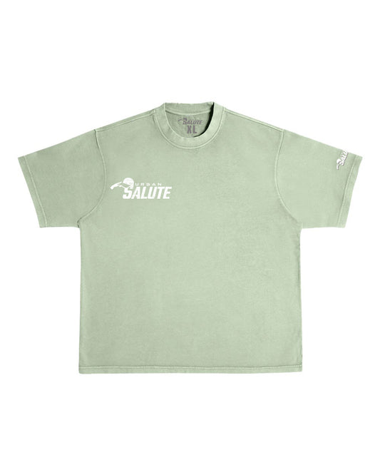 Urban Heavy Duty T-Shirt: Oil Green and White