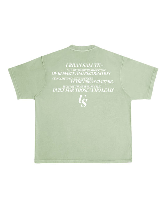 Urban Heavy Duty T-Shirt: Oil Green and White