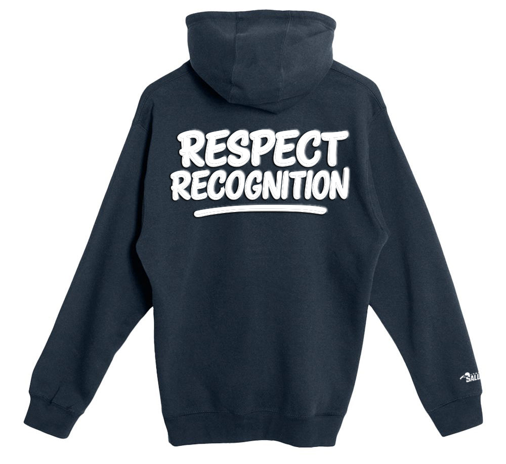 “Respect & Recognition” Premium Full Zip Hoodie: Navy