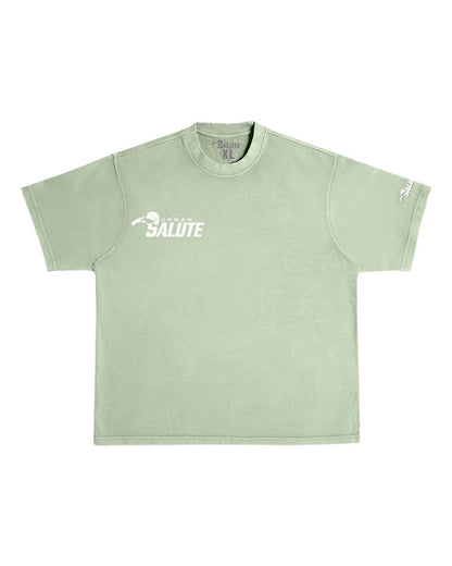 Urban Heavy Duty T-Shirt: Oil Green and White