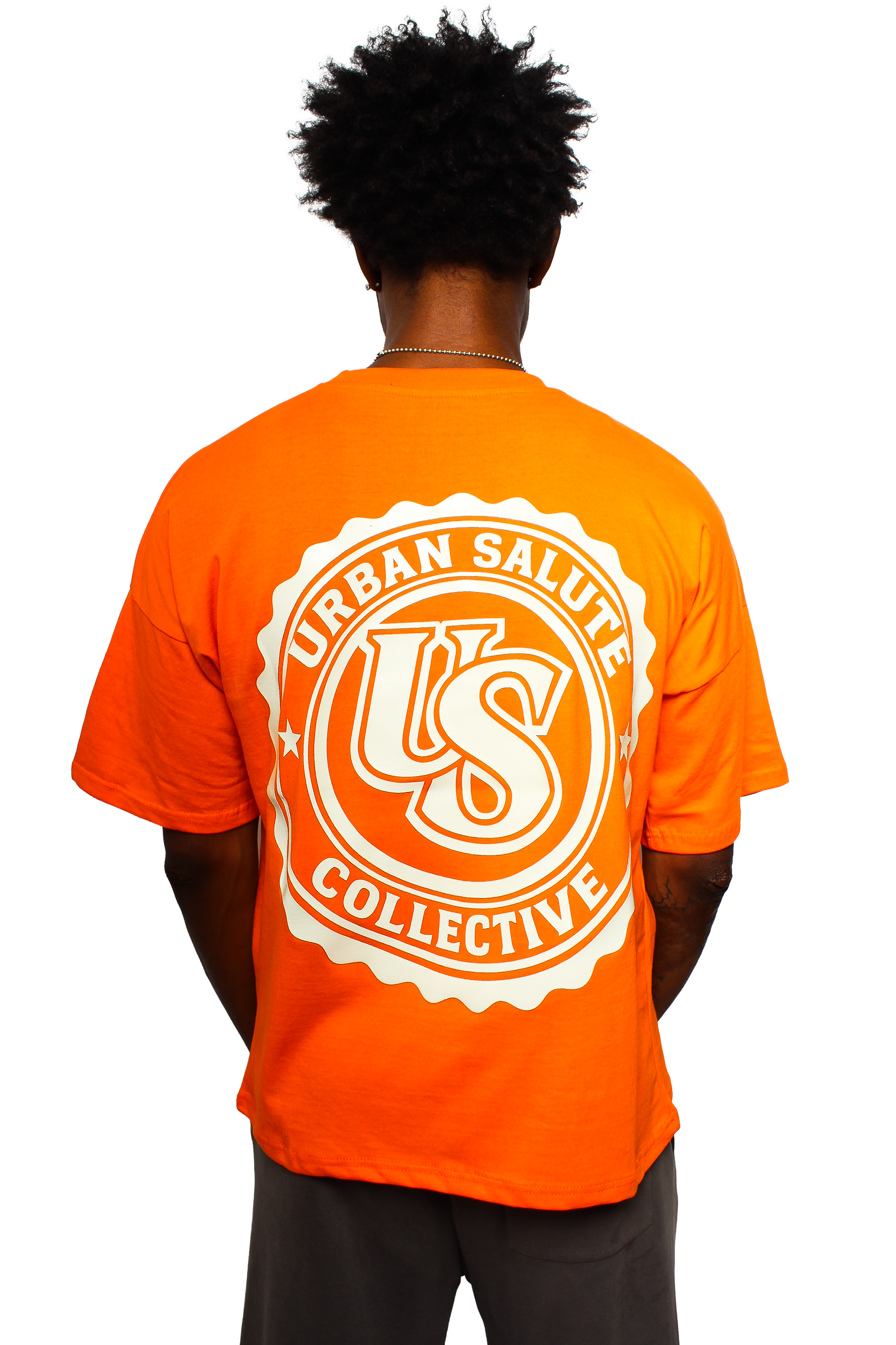 US CERTIFIED T-Shirt: Orange and White