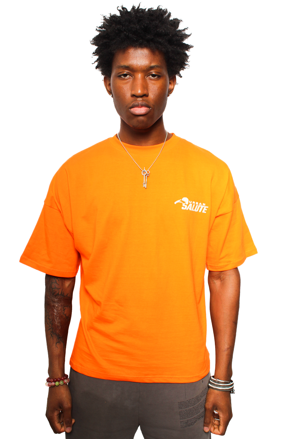 US CERTIFIED T-Shirt: Orange and White