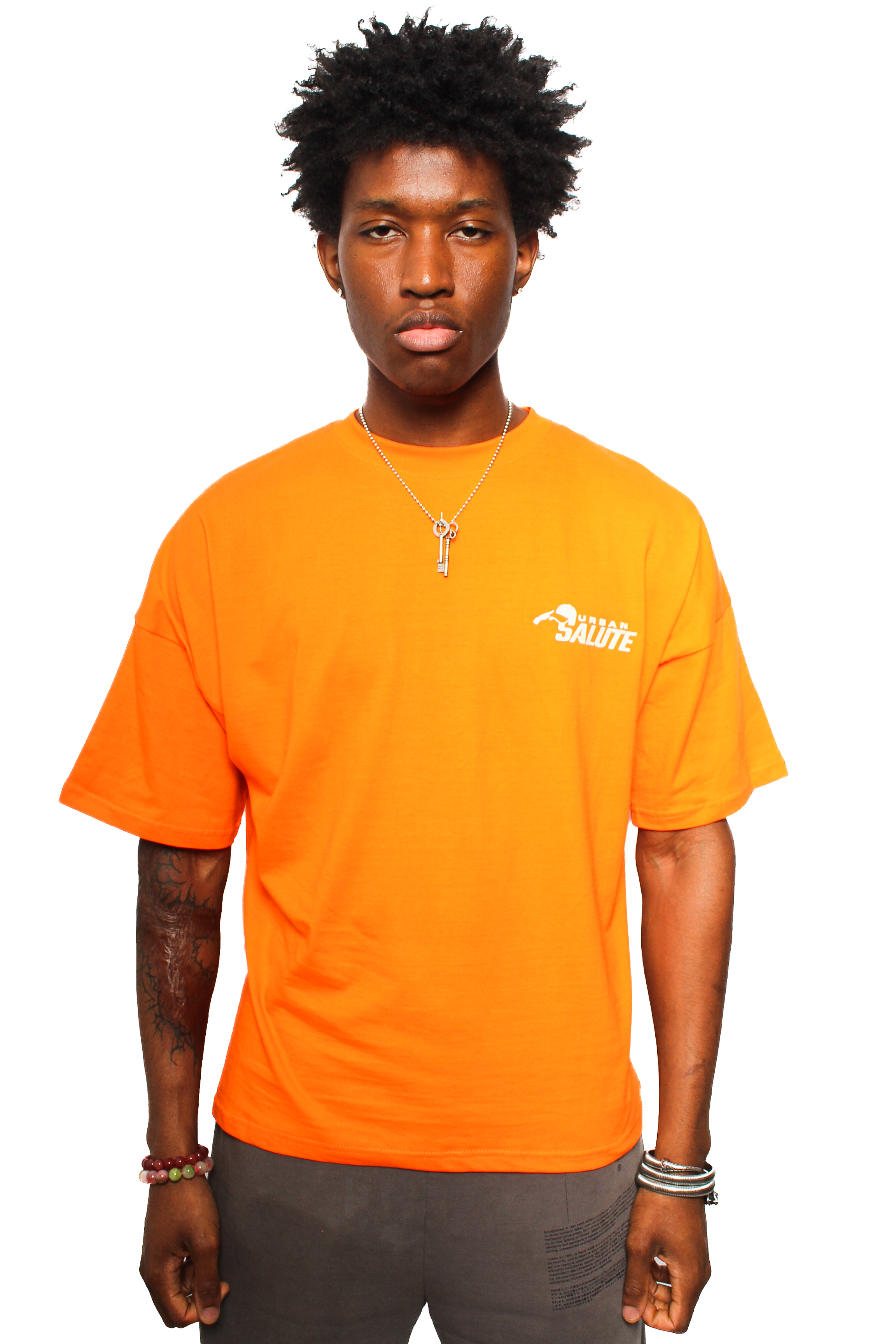 US CERTIFIED T-Shirt: Orange and White