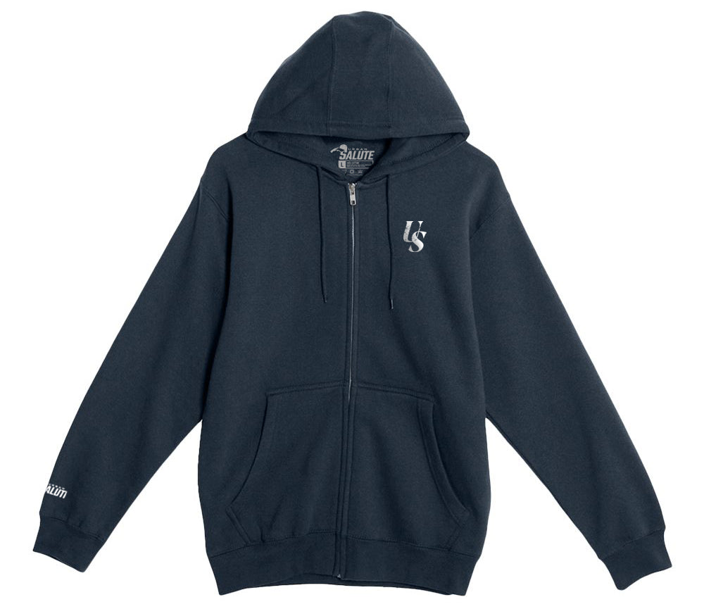 “Respect & Recognition” Premium Full Zip Hoodie: Navy