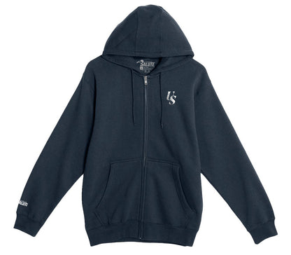 “Respect & Recognition” Premium Full Zip Hoodie: Navy