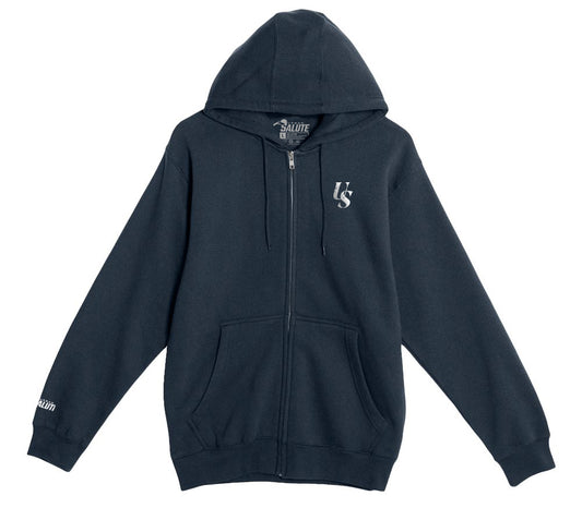 “Respect & Recognition” Premium Full Zip Hoodie: Navy