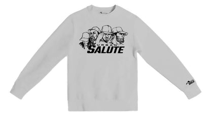 "Mount Rushmore Salute" Crewneck: Lunar Grey and Black