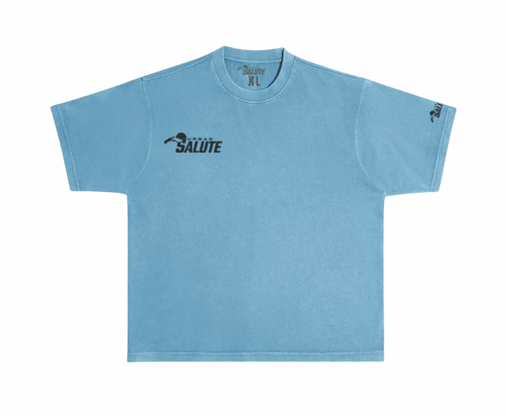 Urban Heavy Duty T-Shirt: Pebble Blue and Black