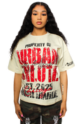 Property of US Graphic T-Shirt: Beige and Red