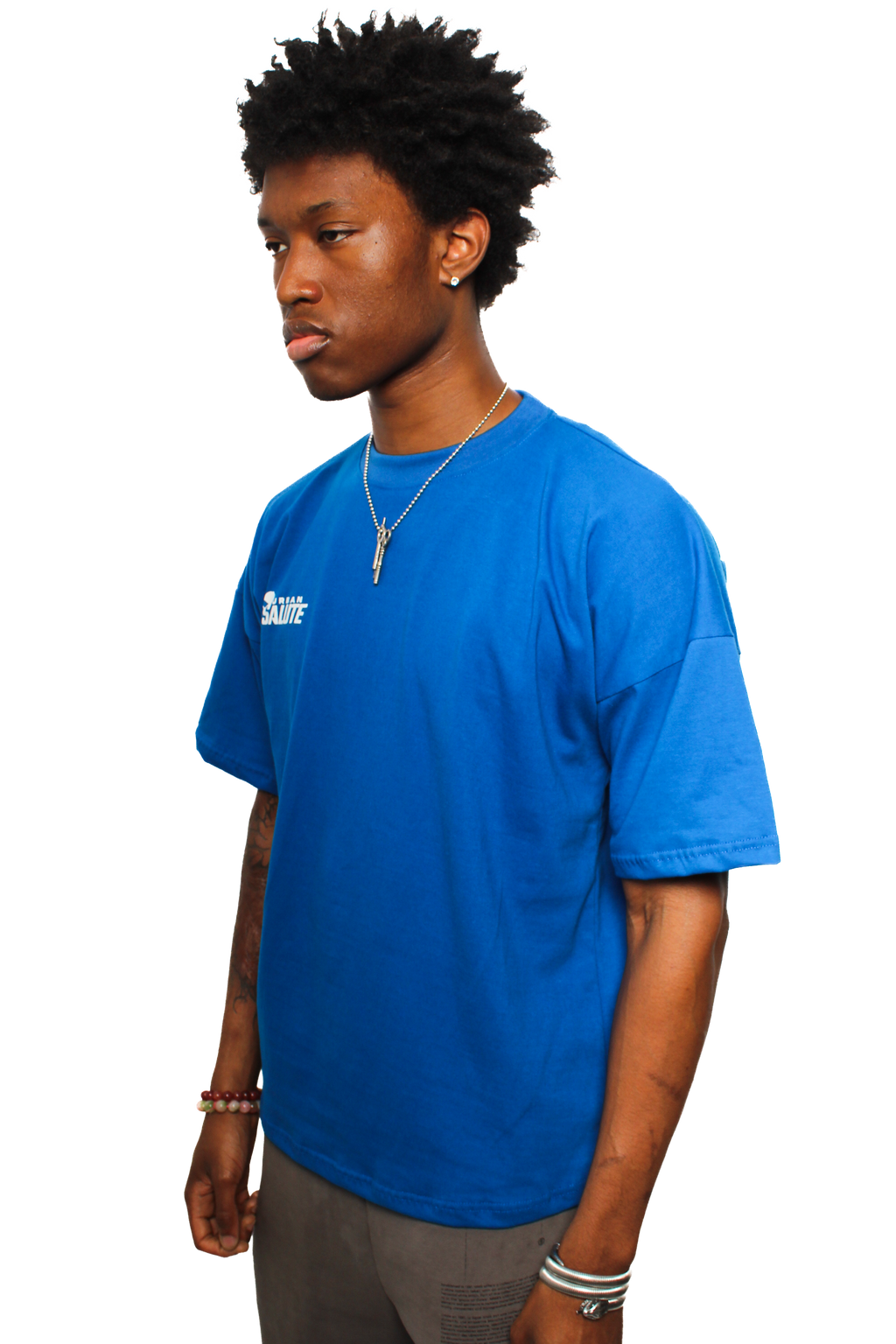 Urban Heavy Duty T-Shirt: Blue and White