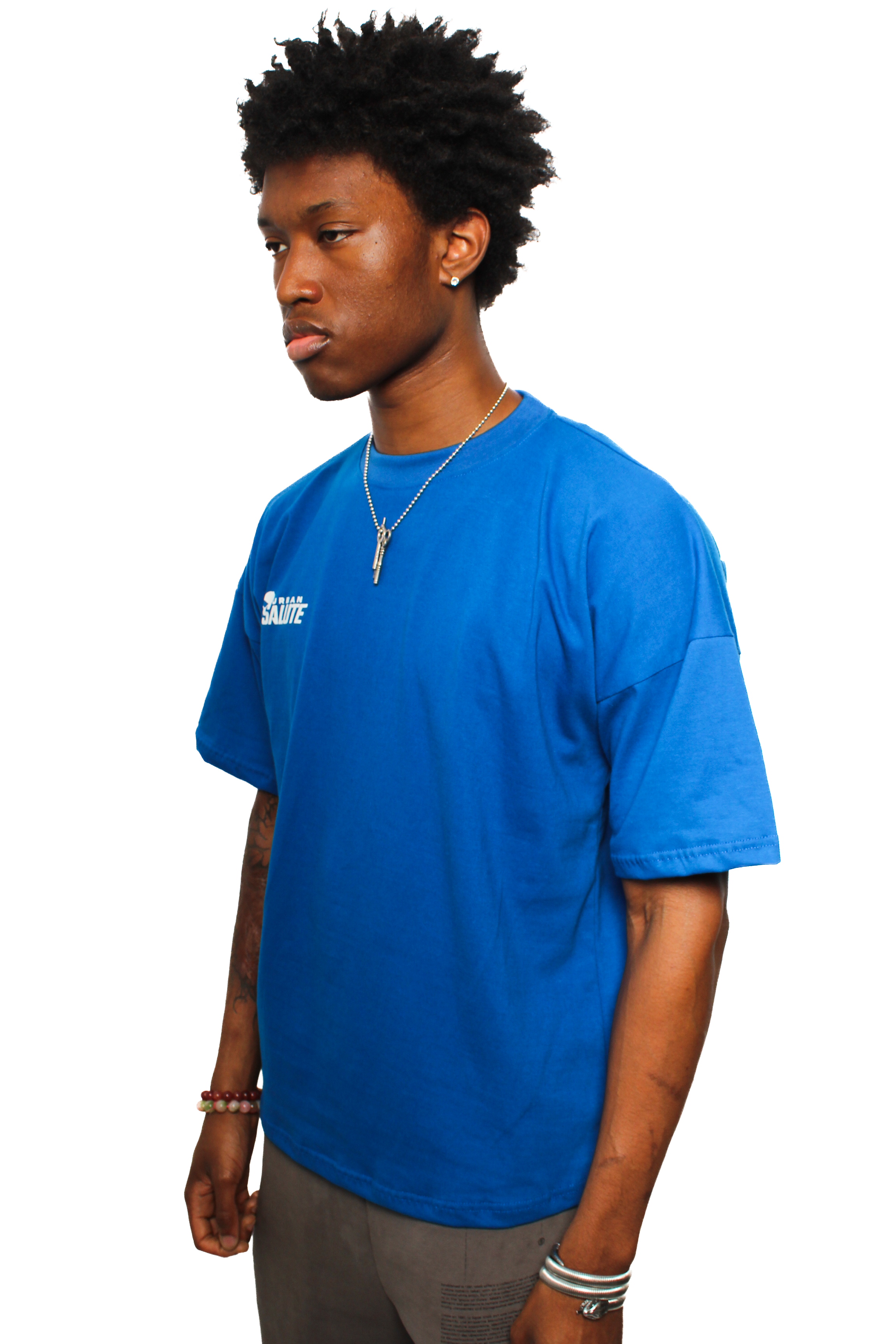 Urban Heavy Duty T-Shirt: Blue and White