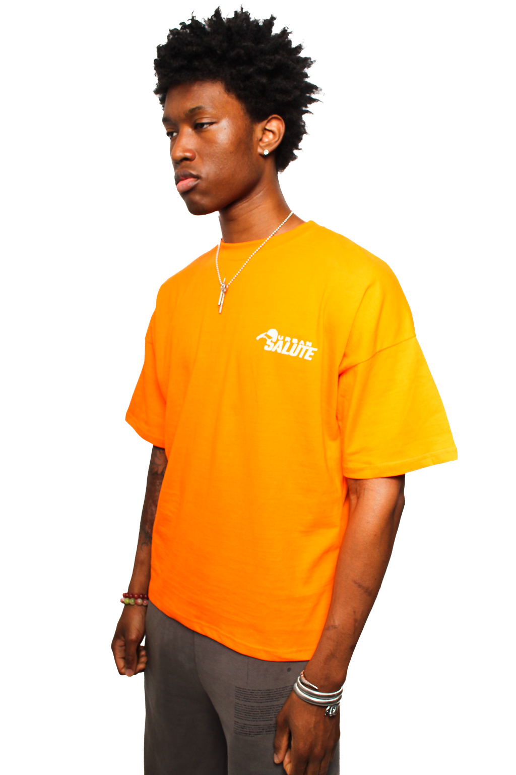 US CERTIFIED T-Shirt: Orange and White