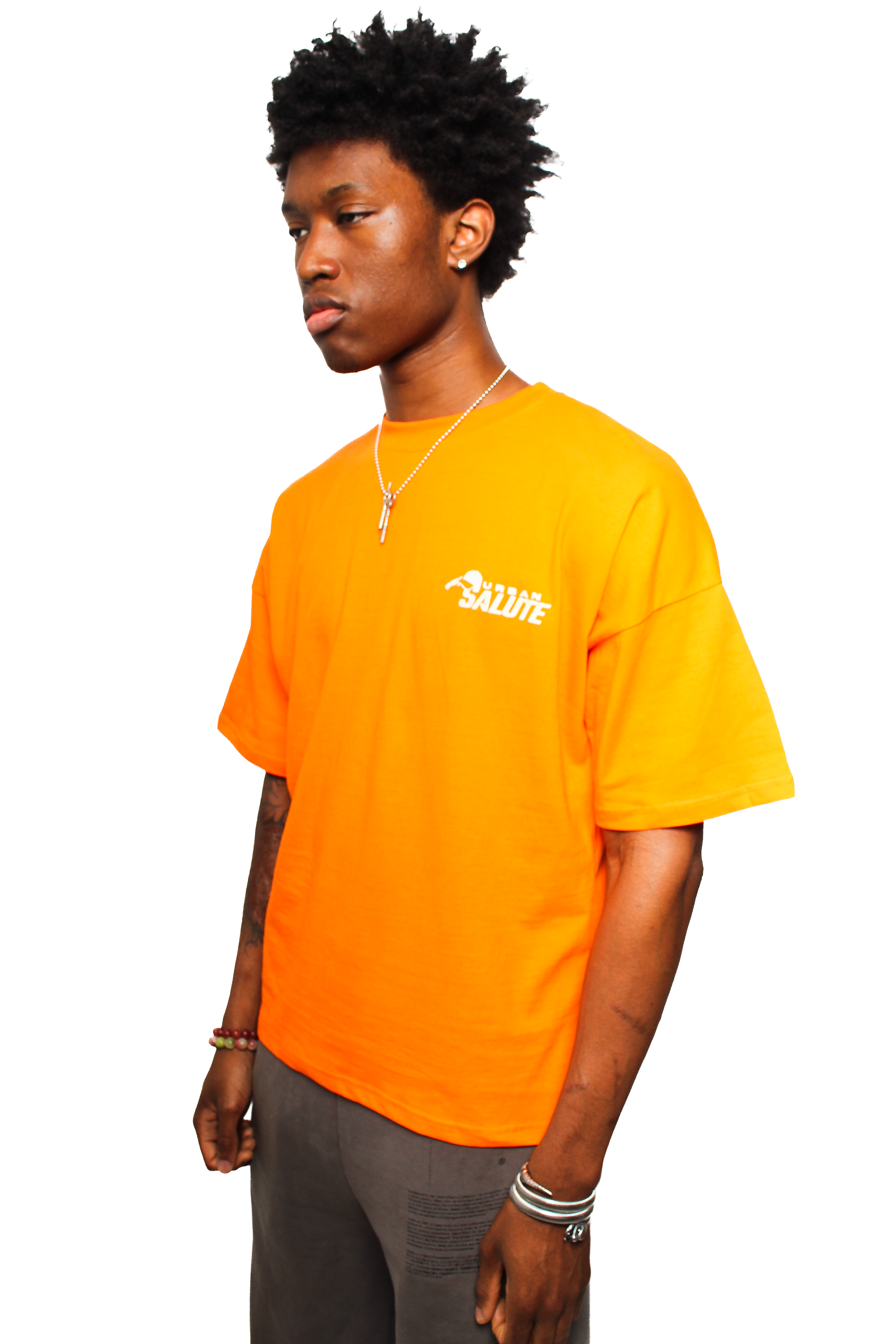 US CERTIFIED T-Shirt: Orange and White
