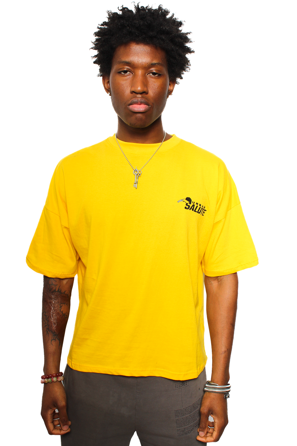 US CERTIFIED T-Shirt: Yellow and White