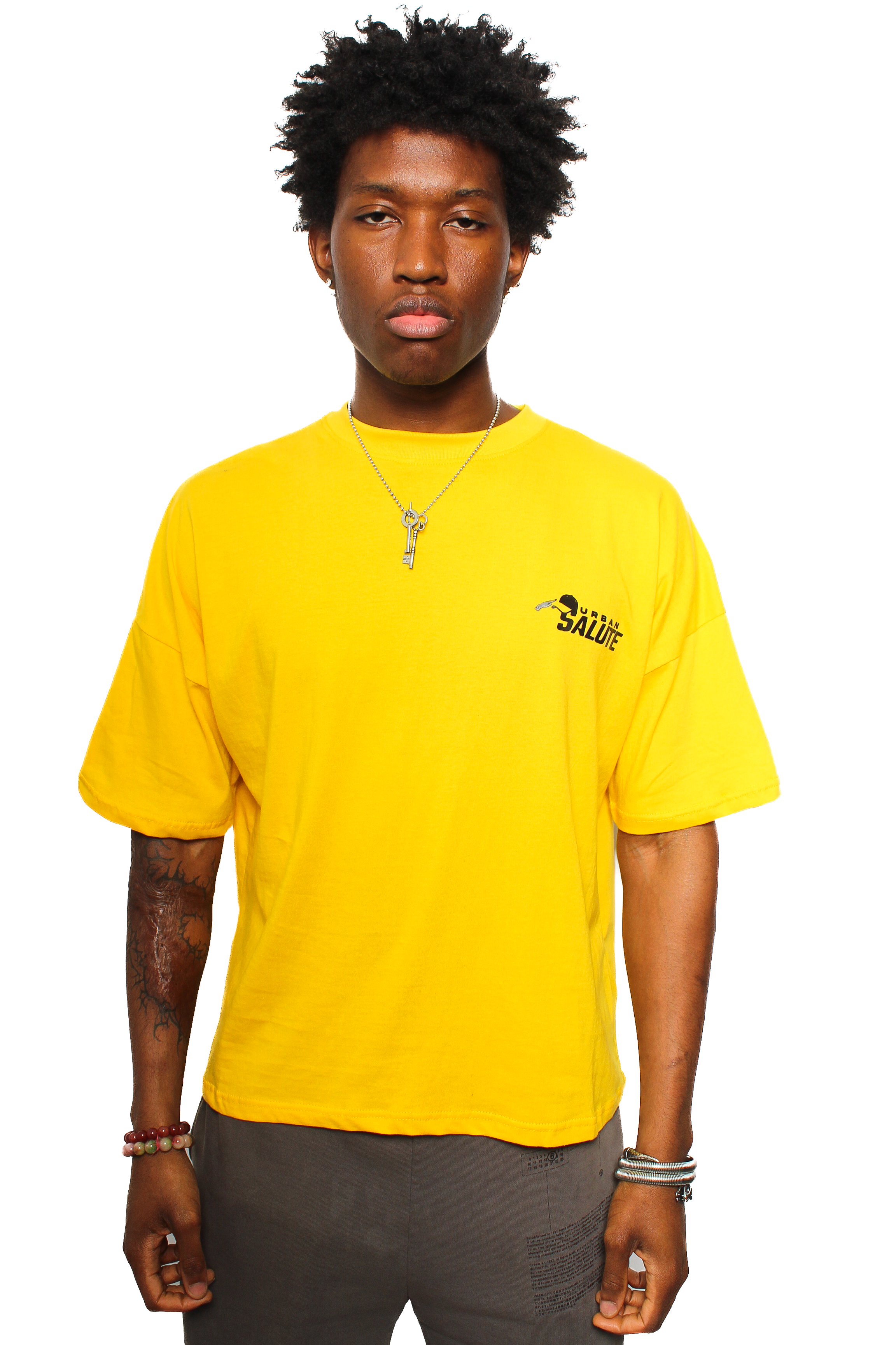 US CERTIFIED T-Shirt: Yellow and White