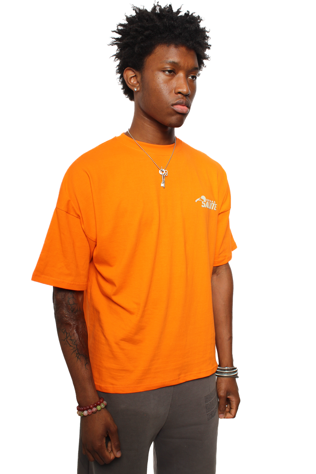 US CERTIFIED T-Shirt: Orange and White