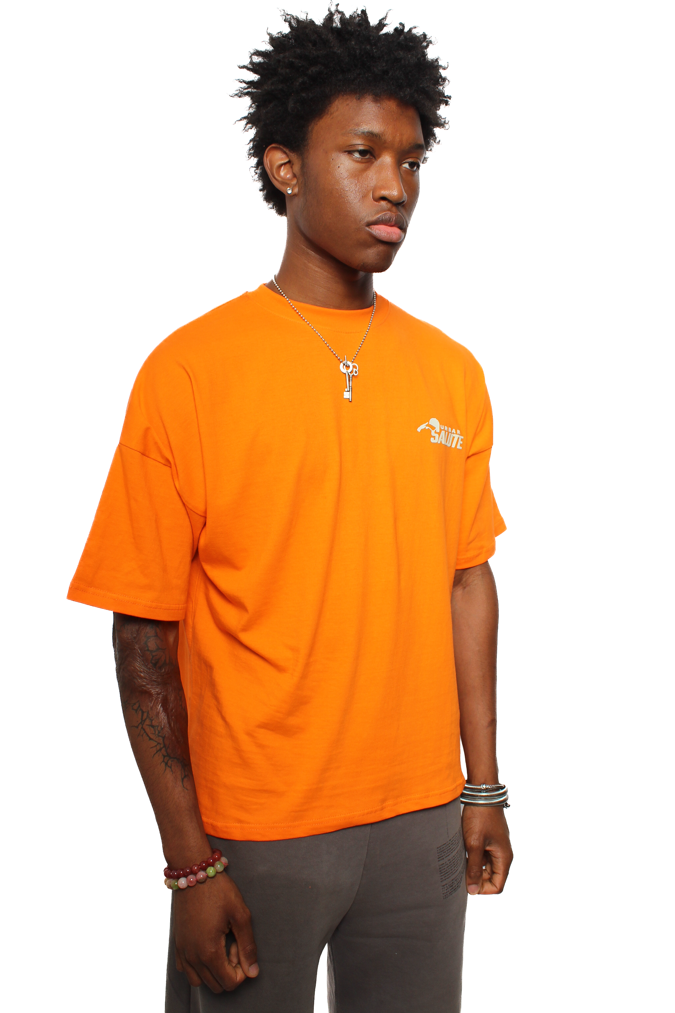 US CERTIFIED T-Shirt: Orange and White
