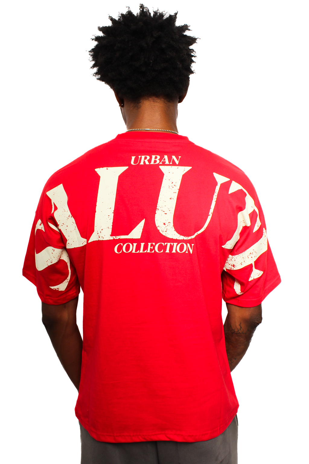 Urban Heavy Duty T-Shirt: Red and Beige