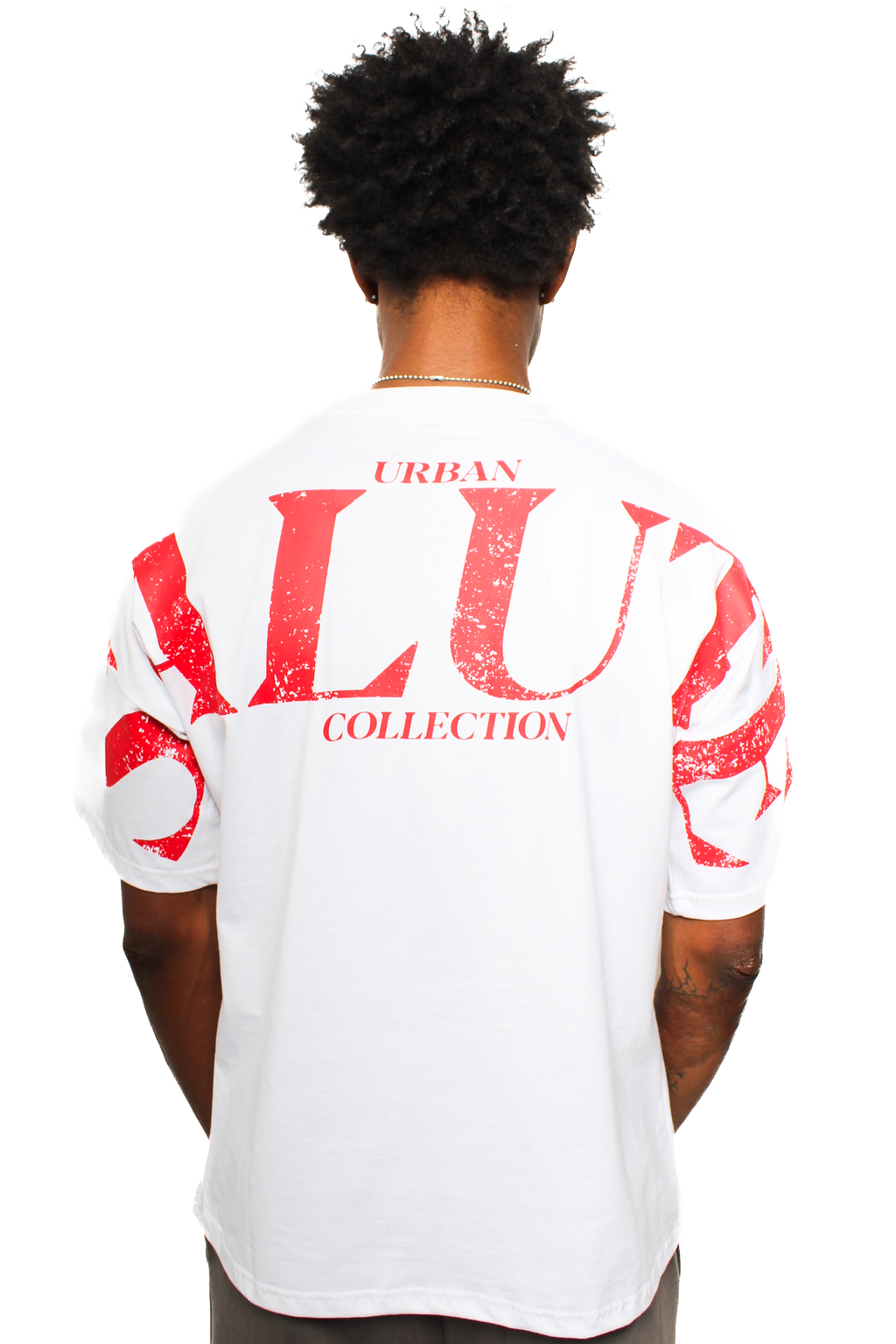 Urban Heavy Duty T-Shirt: White and Red