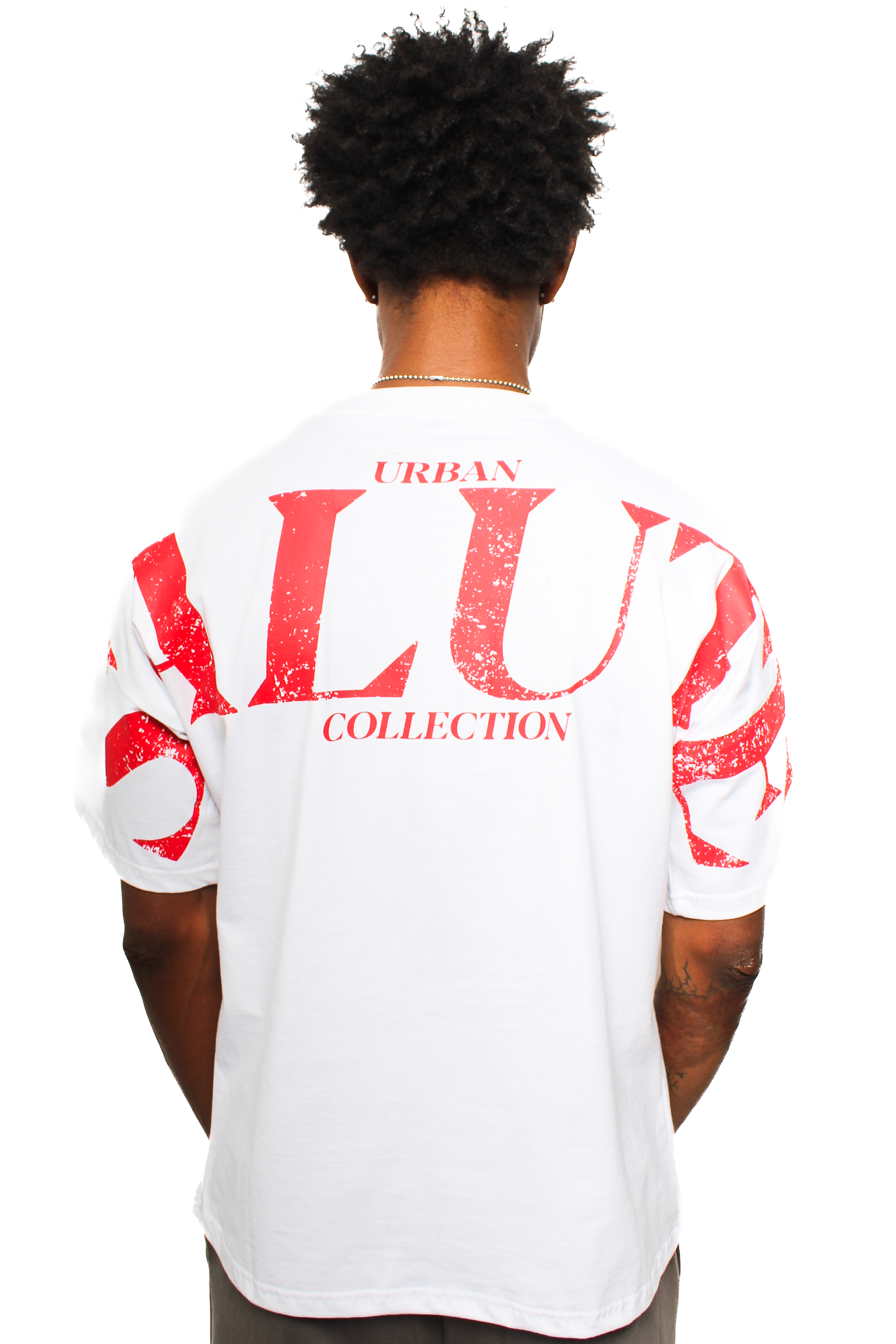 Urban Heavy Duty T-Shirt: White and Red