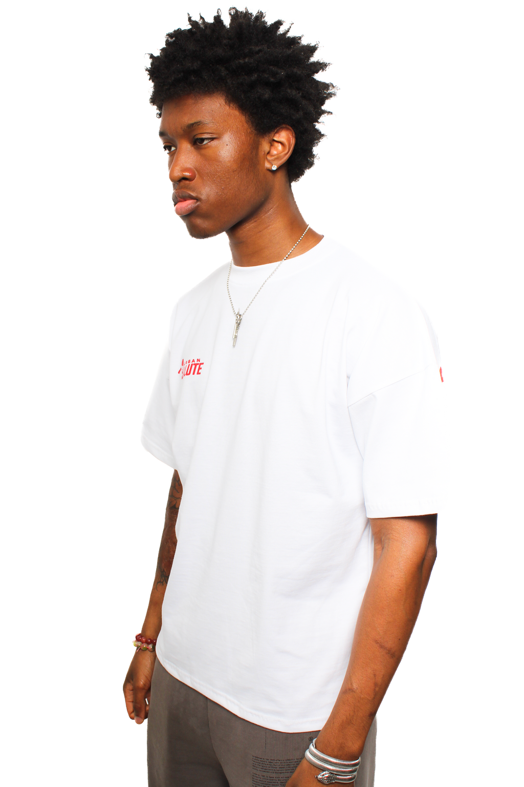 Urban Heavy Duty T-Shirt: White and Red