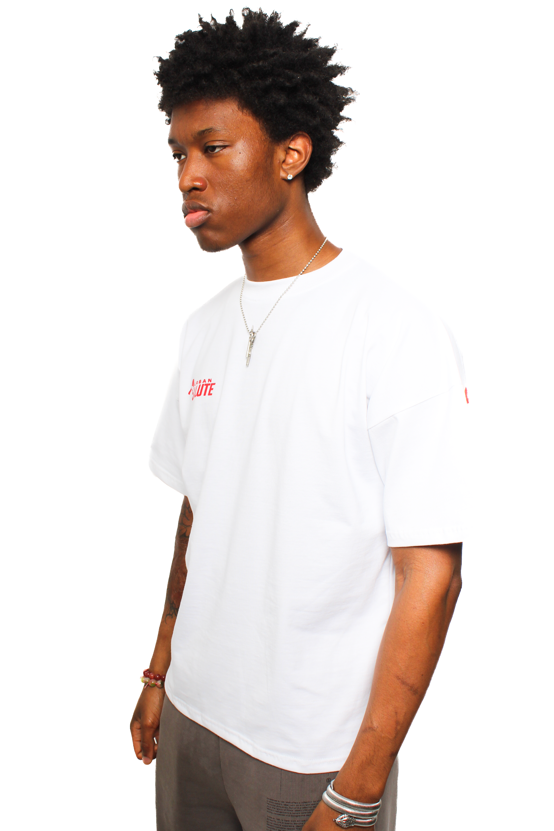 Urban Heavy Duty T-Shirt: White and Red